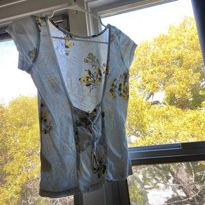 free people open back shirt